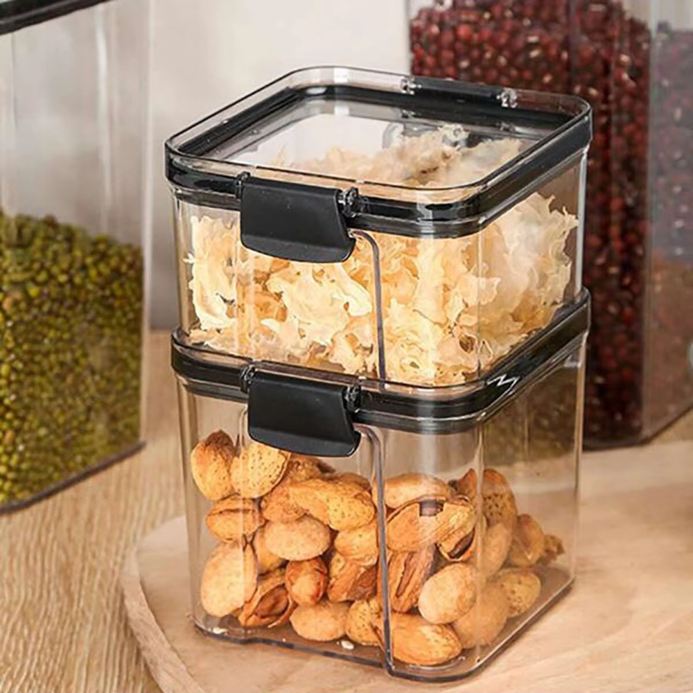 Food Storage Container, Capacity 460-1800ml, Airtight Seal, Plastic
