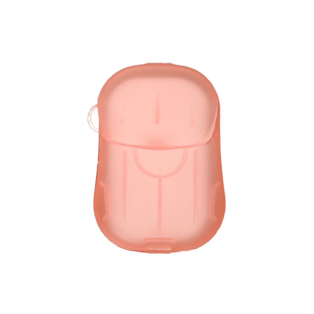 Set of 20 Soap Sheets, Mini Box Included, Single Use, Perfect for Travel, Biodegradable, Compact Size, 7x4.6cm