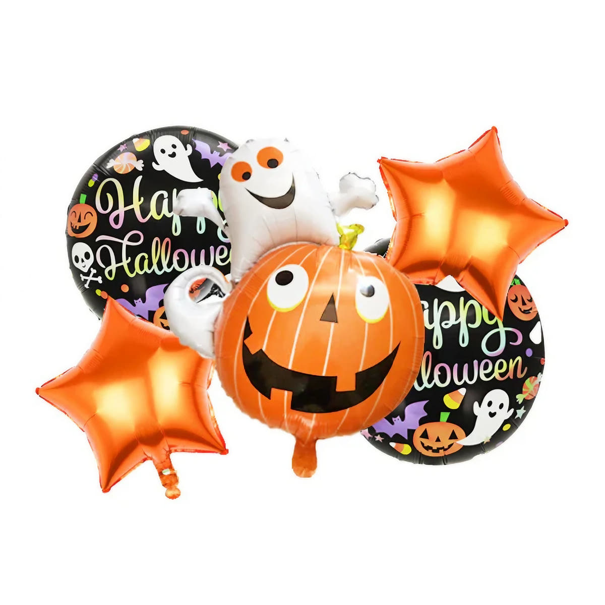 Set 5 Baloane Halloween, 45cm, Pai Inclus