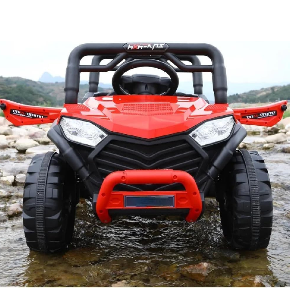Electric Car with Remote Control, Anti-Tipper Function, Lights and Music, with Battery, Children 2-8 Years, Red