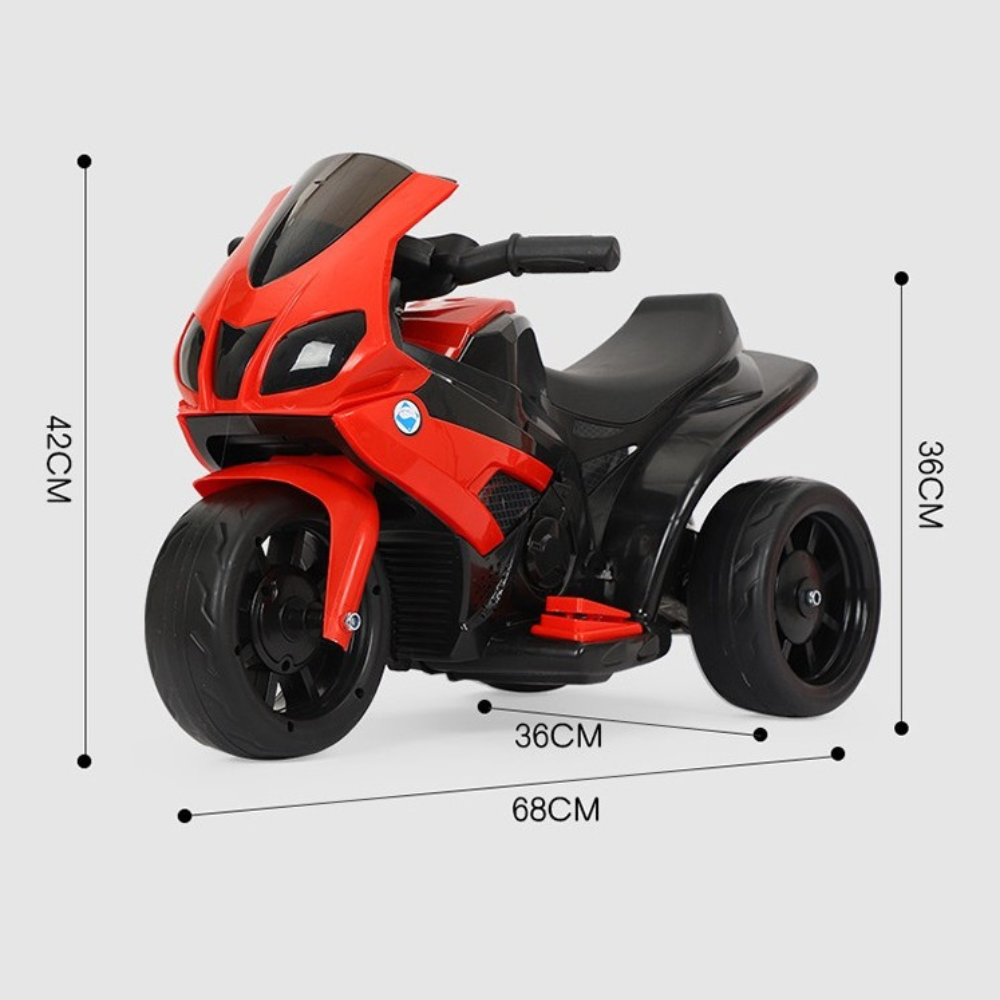 Motocicleta Electrica cu Telecomanda, Functie Anti-Rasturnare, Lumini si Muzica, cu Acumulator, Copii 1-4 Ani