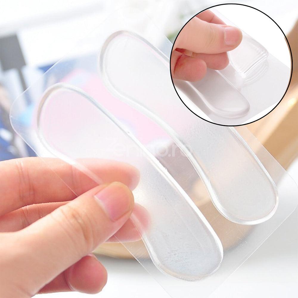 Set of 2 Invisible Insoles, Silicone, Soft Material, Inner Shoe Support, Corn Prevention, Transparent