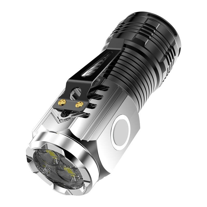 Lanterna cu 3 Nuclee LED, Raza 150m, 5W, Autonomie 4-20 Ore, Incarcare USB