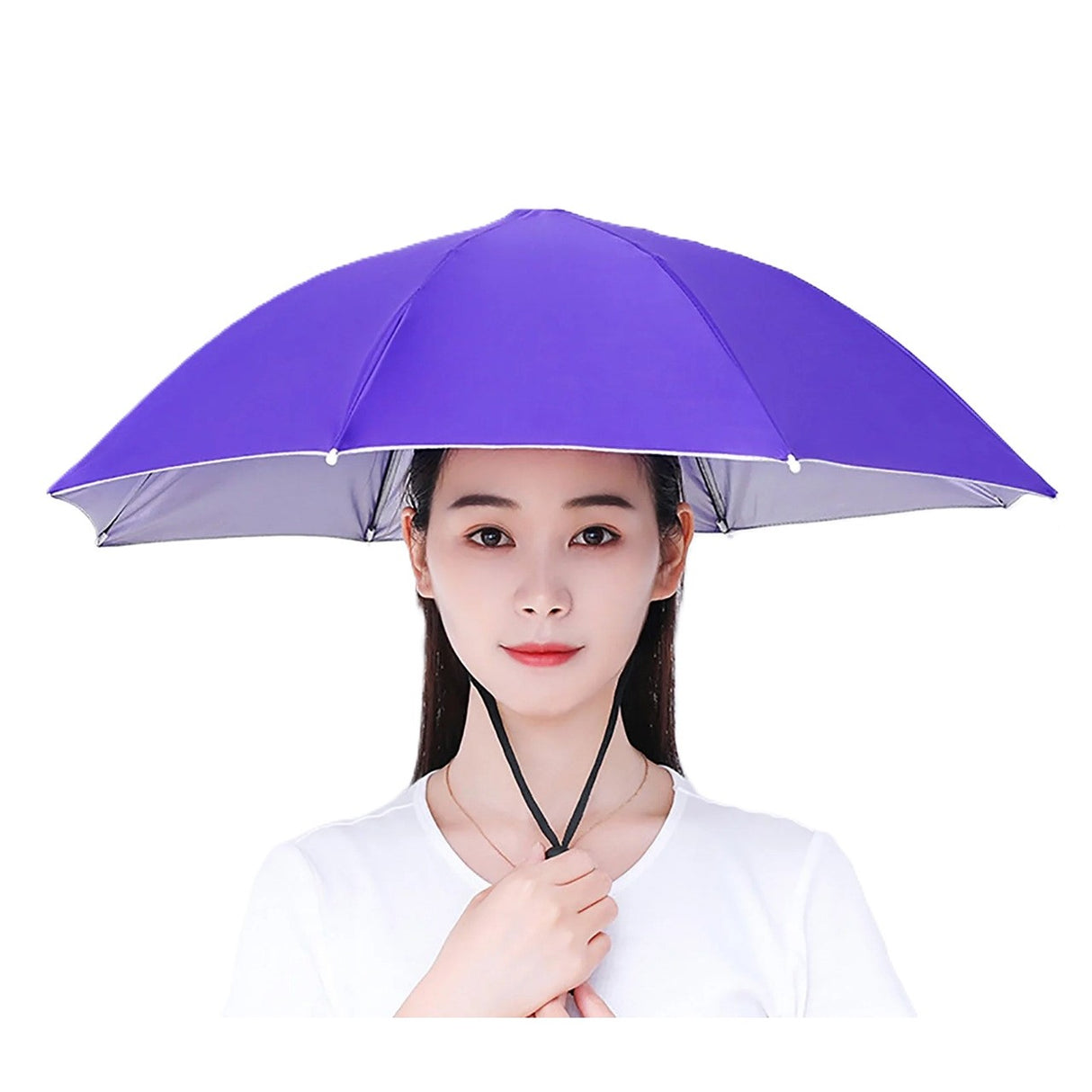 Umbrela de Cap, Snur Reglabil, Protectie Uv, Diametru 69cm