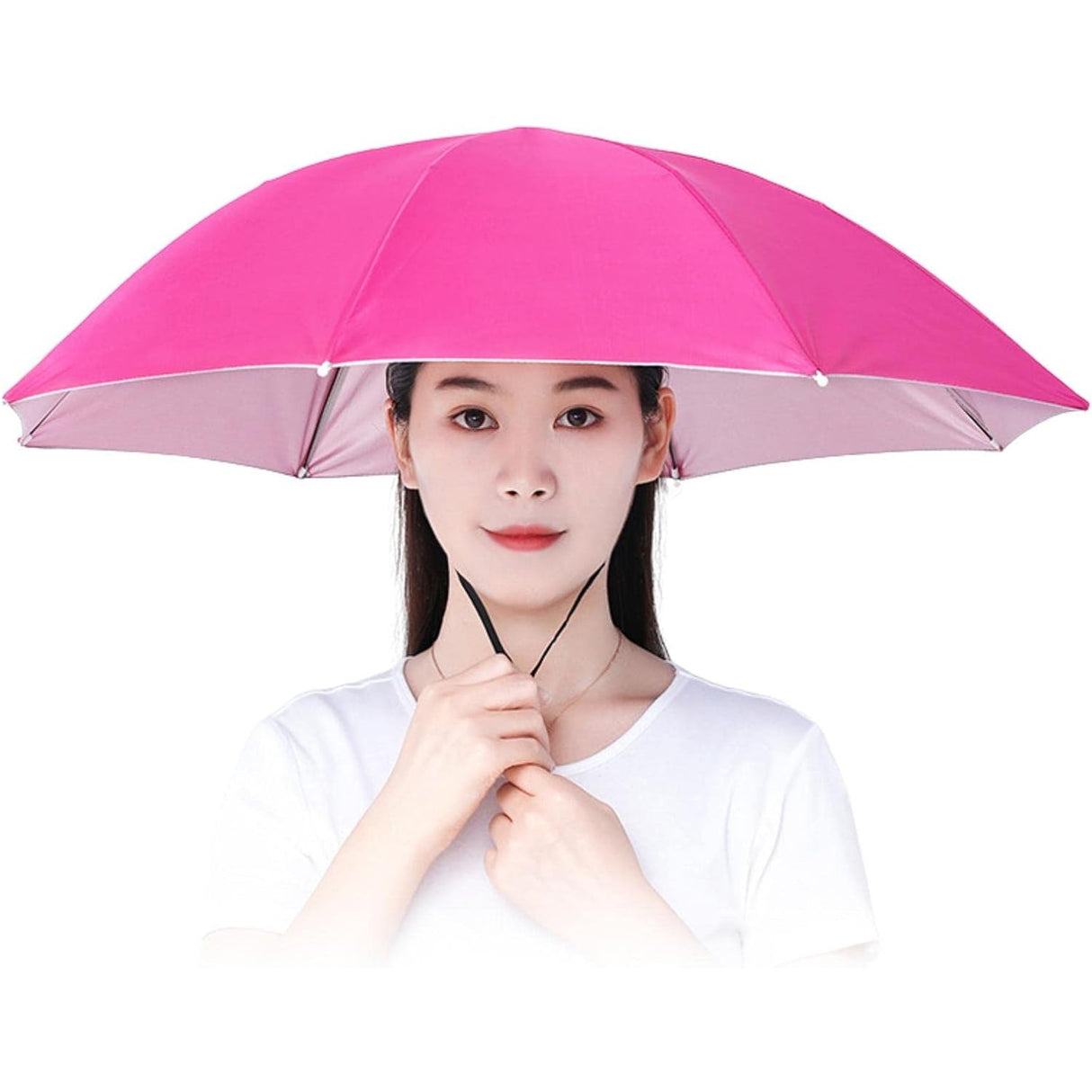 Umbrela de Cap, Snur Reglabil, Protectie Uv, Diametru 69cm