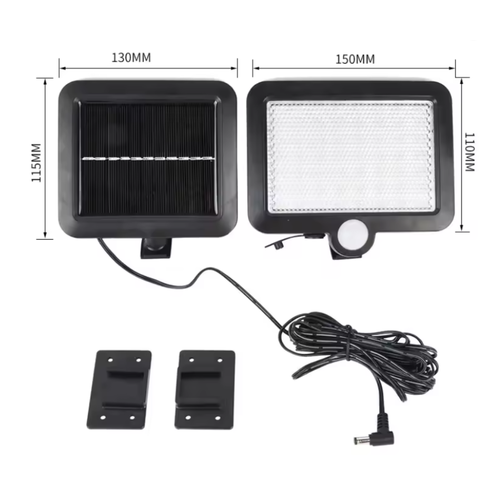 Lampa cu Panou Solar, Senzor de Miscare, 50W, 56-100 Leduri, Eficienta Energetica