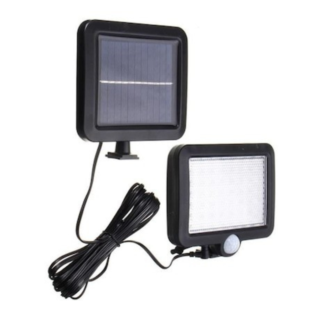Lampa cu Panou Solar, Senzor de Miscare, 50W, 56-100 Leduri, Eficienta Energetica