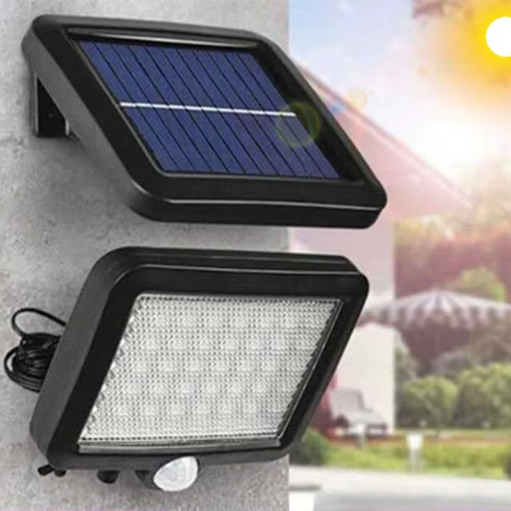 Lampa cu Panou Solar, Senzor de Miscare, 50W, 56-100 Leduri, Eficienta Energetica