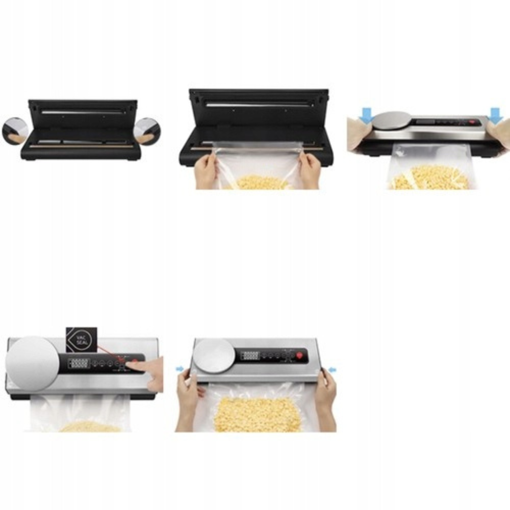 Vacuum Food Sealer, Built-in Scale, 120W, Bags Included, Gray