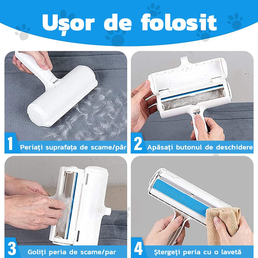 Hair Cleaning Brush, Reusable, for Any Surface, Lint Removal, White