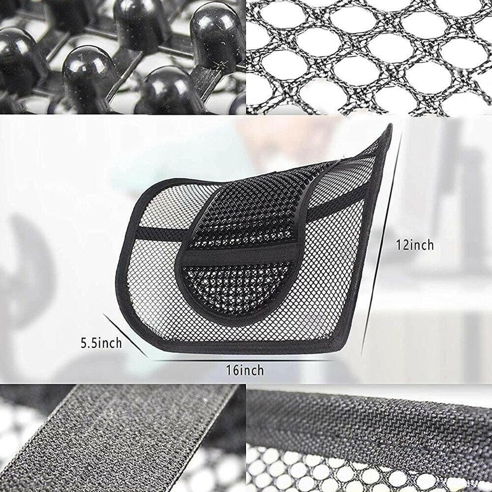 Therapeutic Lumbar Support, For Car Seat, Office, Corrects Posture, Black