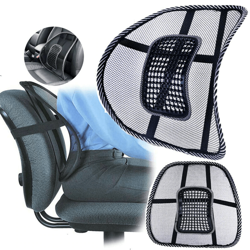 Therapeutic Lumbar Support, For Car Seat, Office, Corrects Posture, Black