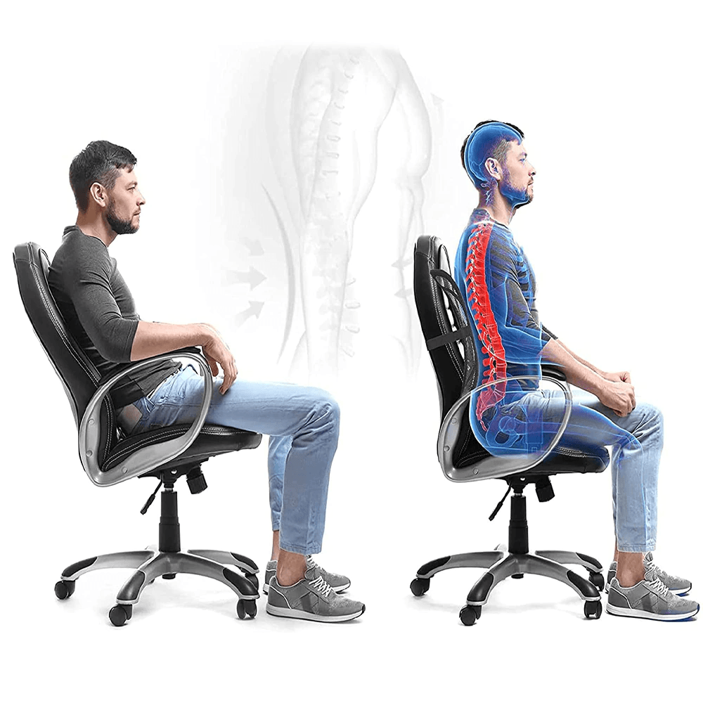 Therapeutic Lumbar Support, For Car Seat, Office, Corrects Posture, Black