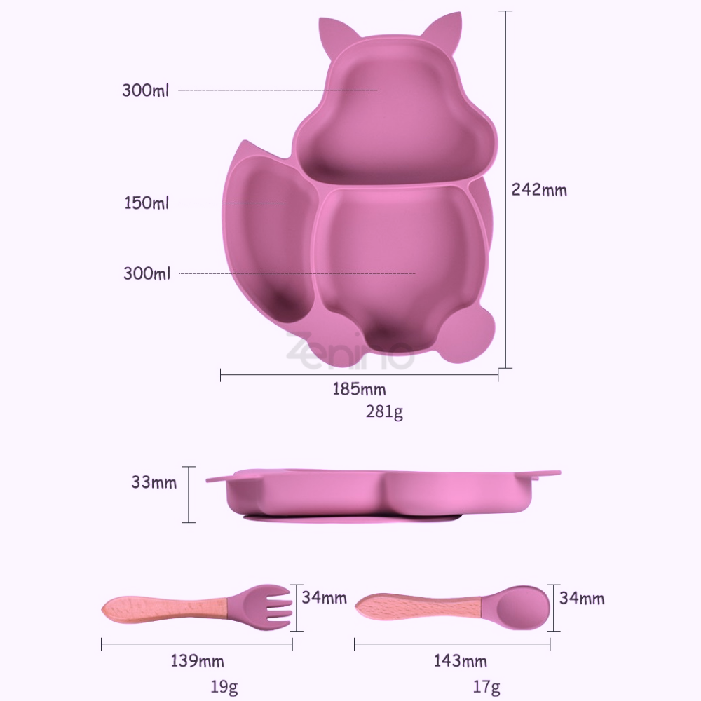 Set 10 Piese Silicon Bebelusi fara BPA – Diversificare, Bavetica, Farfurie Compartimentata, Capac Cana, Bol Antiderapant, 2 Furculite, 2 Linguri, Cana cu Pai, Lavabil, Usor de Curatat, Sigure