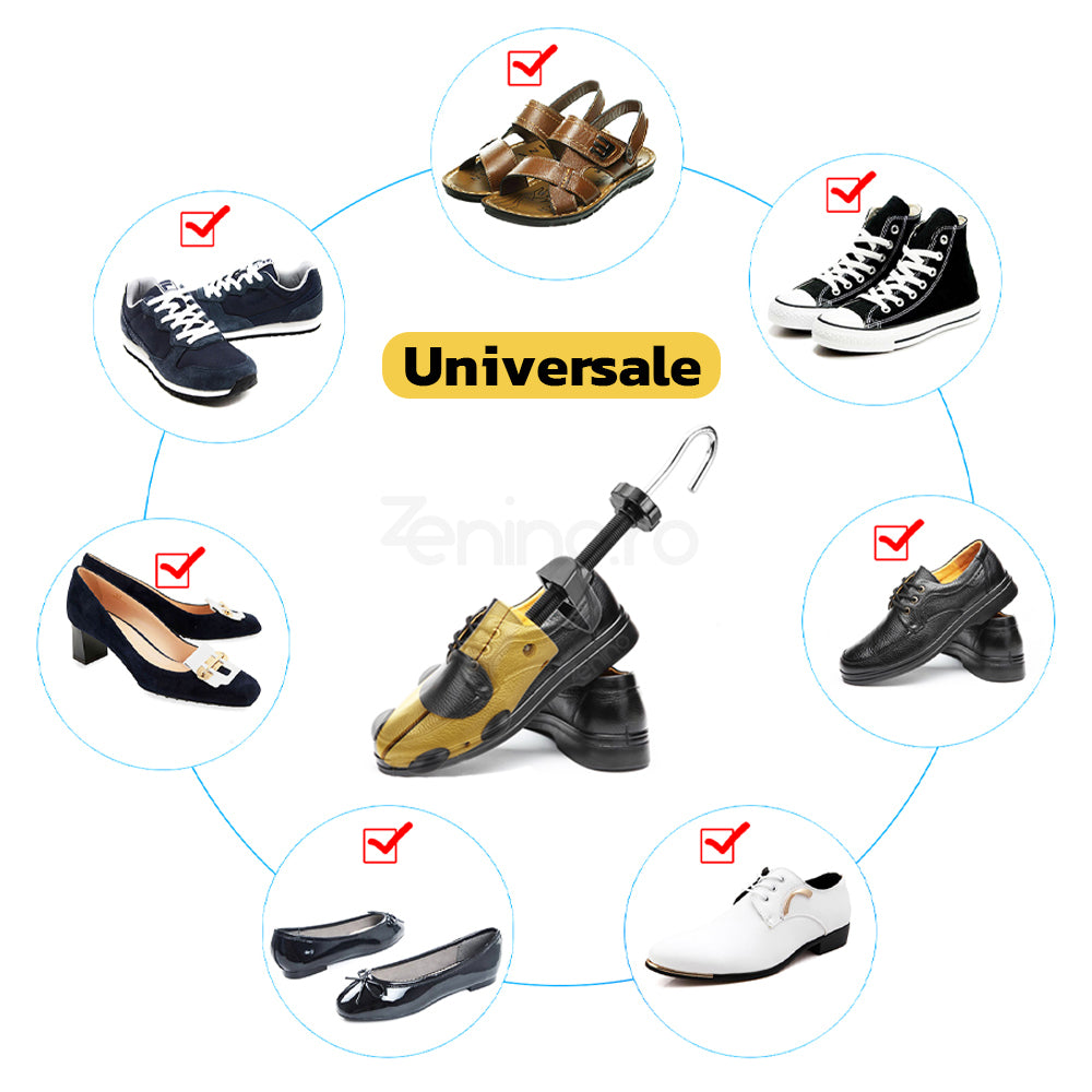 Set 2 Sanuri/Calapoade Reglabile, Alungit si Largit Pantofi, Universal, Arc, ABS Premium, Galben