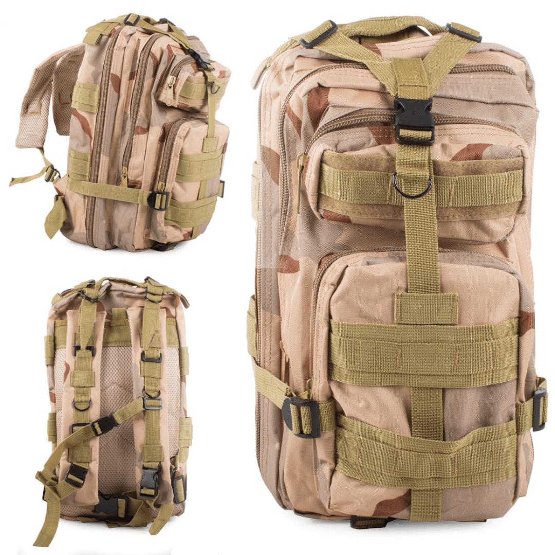 Rucsac Militar Tactic, pentru Drumetii, 30L, 2 Compartimente, Centuri de Prindere, Impermeabil, Material Rezistent,  43x24x25cm