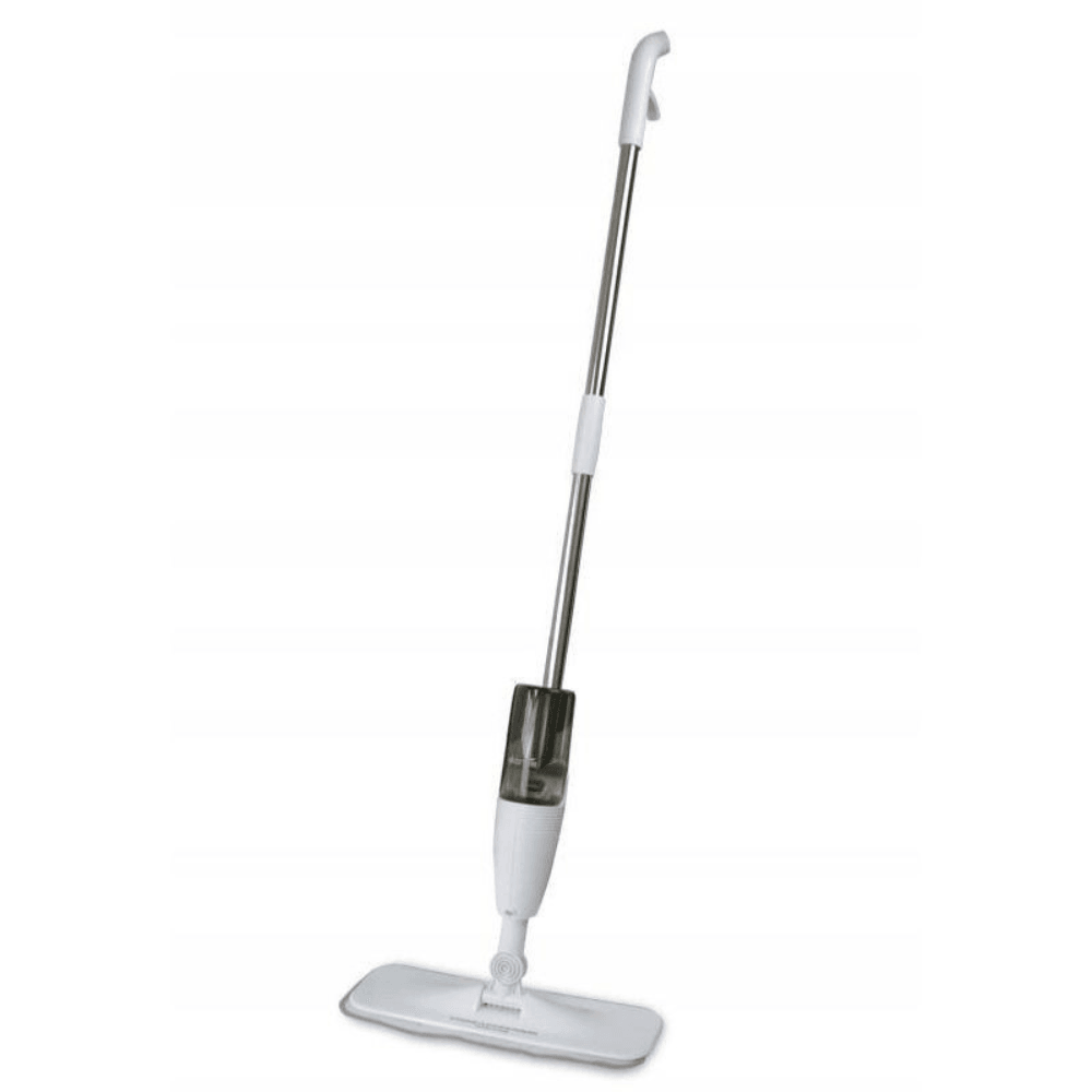 Mop Plat cu Pulverizator, Rezervor 350 ml, Multiple Suprafete, Compact, Maner Ergonomic, Curatare Eficienta, Usor de Manevrat, cu Doua Rezerve din Microfibra, 125 x 40 cm