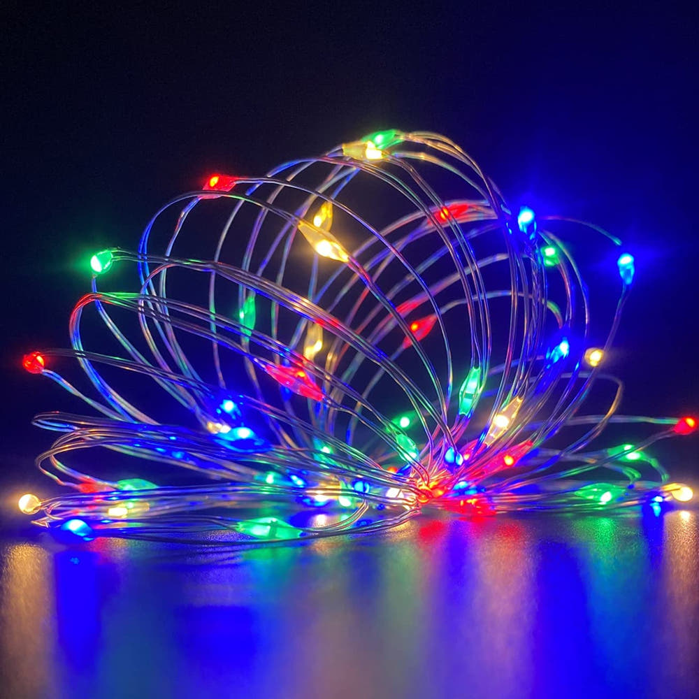 Коледна линейна RGB инсталация, 200 LED, 20M, Връзка чрез телефонно приложение, USB, Феерични лампички, За вътрешна/външна употреба, Многоцветна