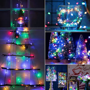 Коледна линейна RGB инсталация, 200 LED, 20M, Връзка чрез телефонно приложение, USB, Феерични лампички, За вътрешна/външна употреба, Многоцветна