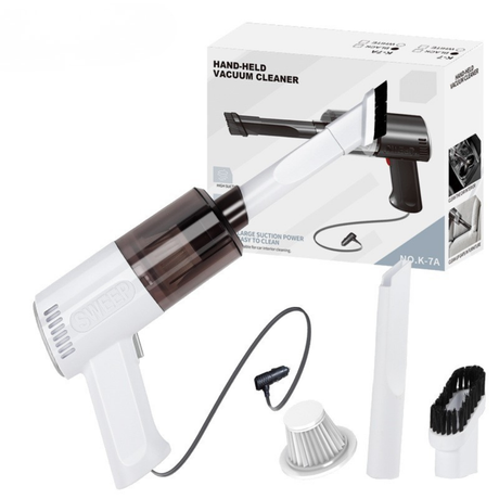 Aspirator Auto 120W, 9000PA, Model Portabil, Incarcare la Masina, 36x17cm
