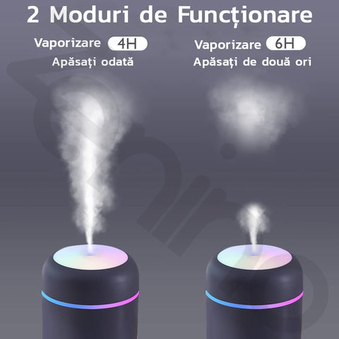 Difuzor Aromaterapie, RGB, 2 Jocuri de Lumini,  300 ml, USB, Pentru Casa Si Auto