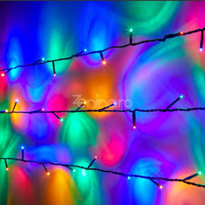 Instalatie de Craciun, Liniara, Becuri LED, Multicolor, 8 Jocuri de Lumini, Fir Negru, 220V, Controler