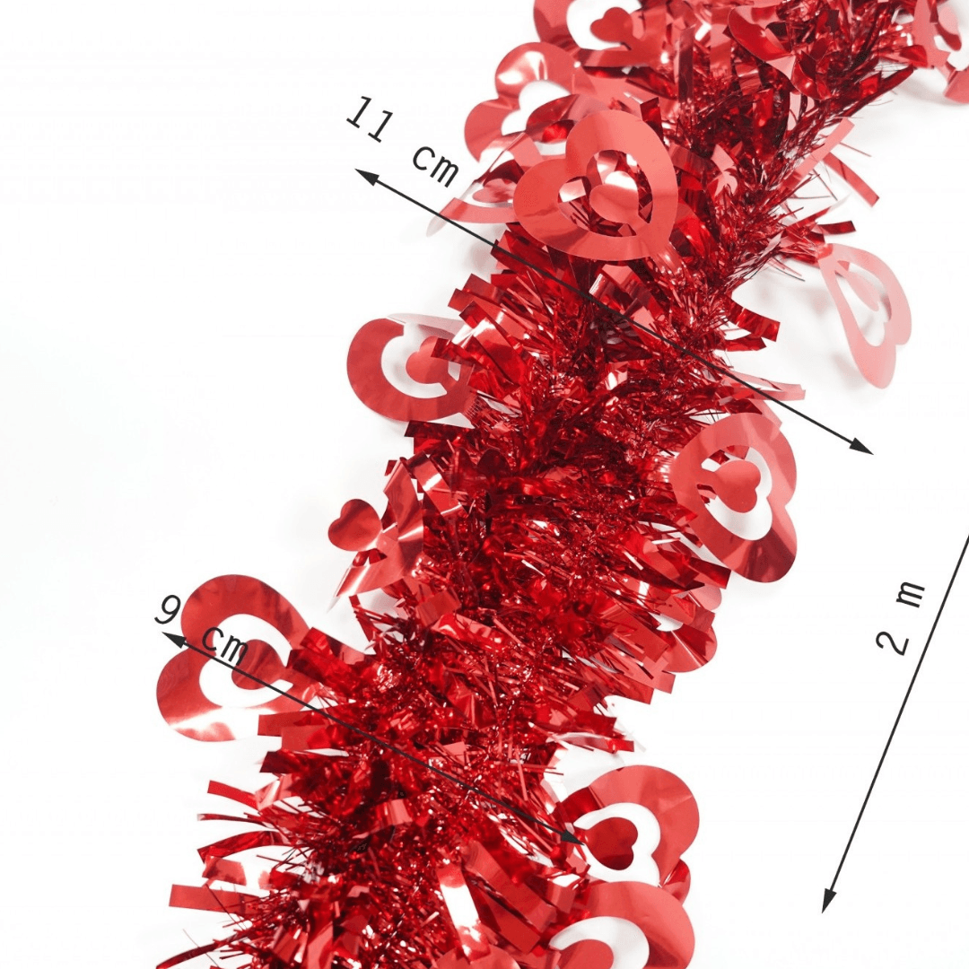 Beteala de Craciun, Diverse Modele, 2m x 11cm, Rosu, Albastru, Roz