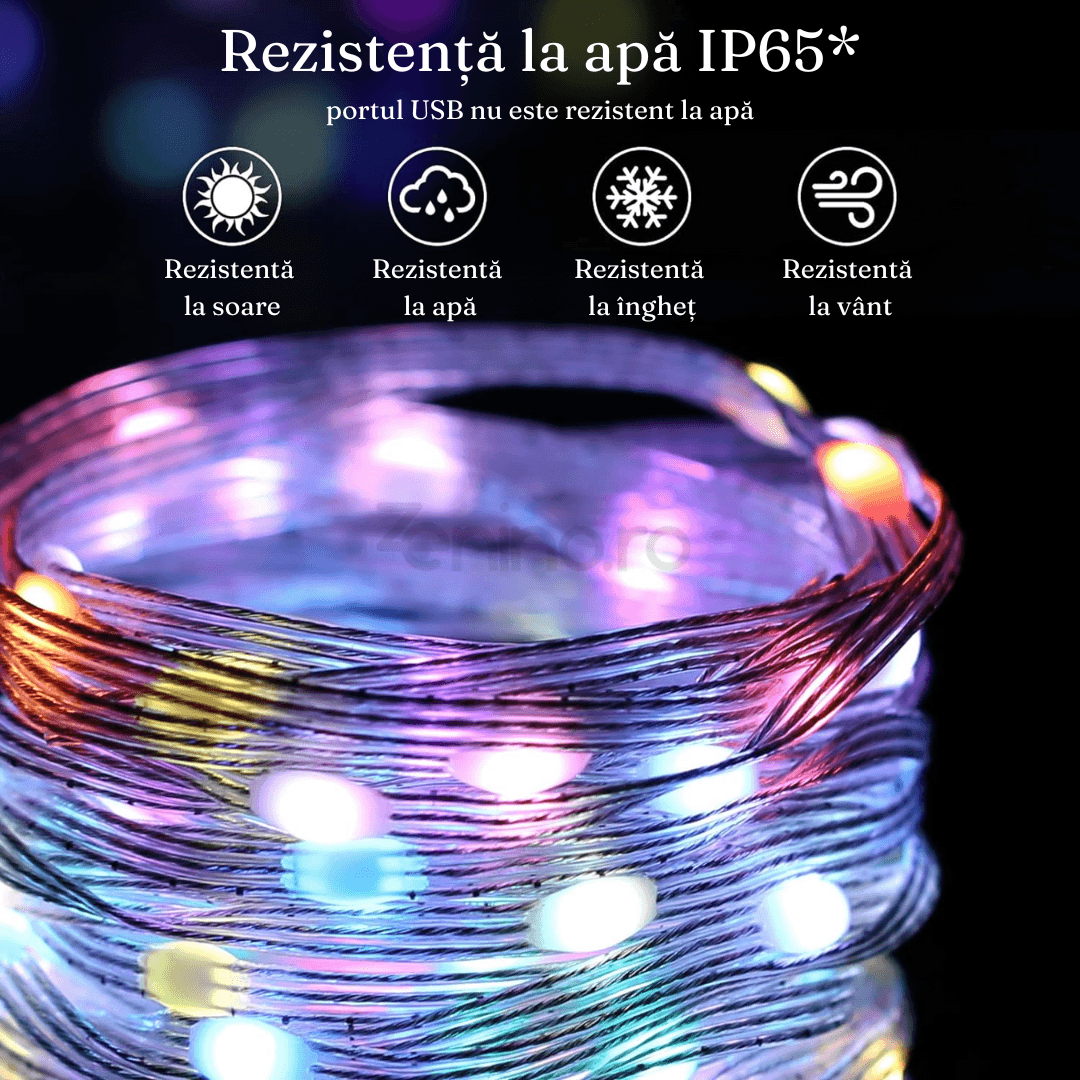 LED Strip 10m, Application, 24 Key Remote Control, USB, IP65, Light Effects, Indoor/Outdoor, Multicolor