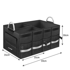 Organizator Portbagaj, Capacitate 50L, cu Compartimente, Manere Transport, Negru