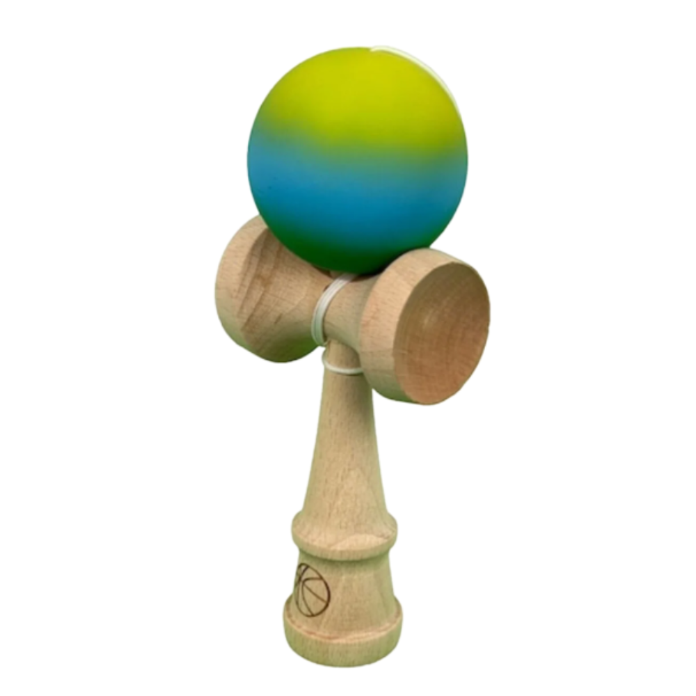 Kendama Original Profesional, Model Gradient, 18cm, din Lemn, Joc Interactiv, Copii si Adulti