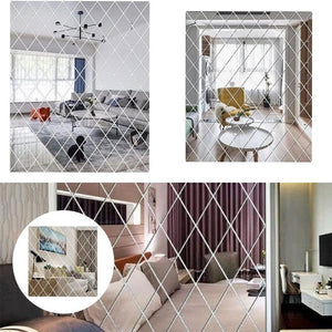 Set 32 Oglinzi Autocolante, Model Romb, 4.2x23.6x15.5cm