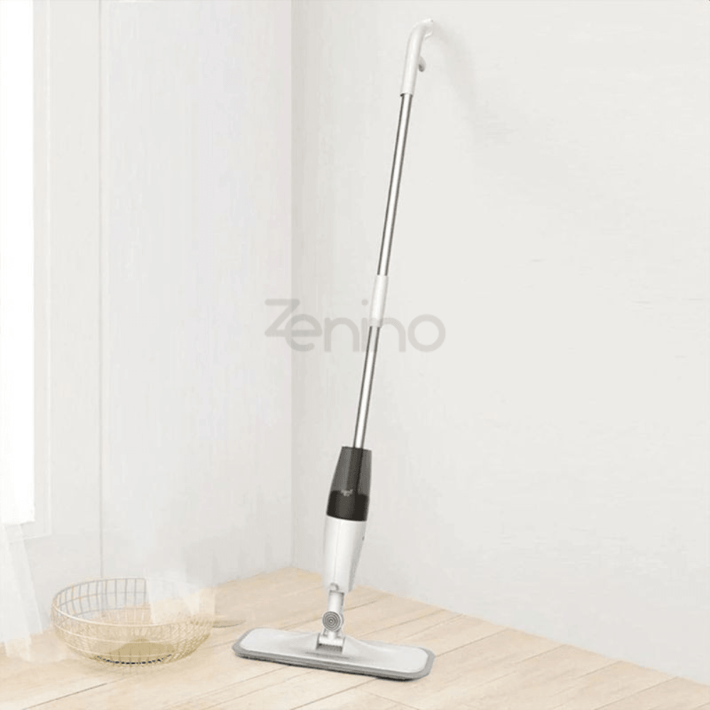 Mop Plat cu Pulverizator, Rezervor 350 ml, Multiple Suprafete, Compact, Maner Ergonomic, Curatare Eficienta, Usor de Manevrat, cu Doua Rezerve din Microfibra, 125 x 40 cm