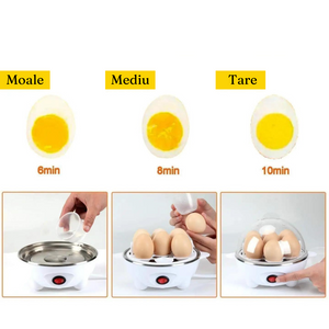 Fierbator Oua Electric, Oprire Automata, 3 Moduri de Fierbere, Cana Dozatoare, 220V, Alb