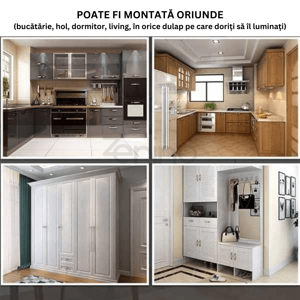 Senzor LED pentru Balamale, Aprindere Automata, Luminare Puternica, Montare Usoara