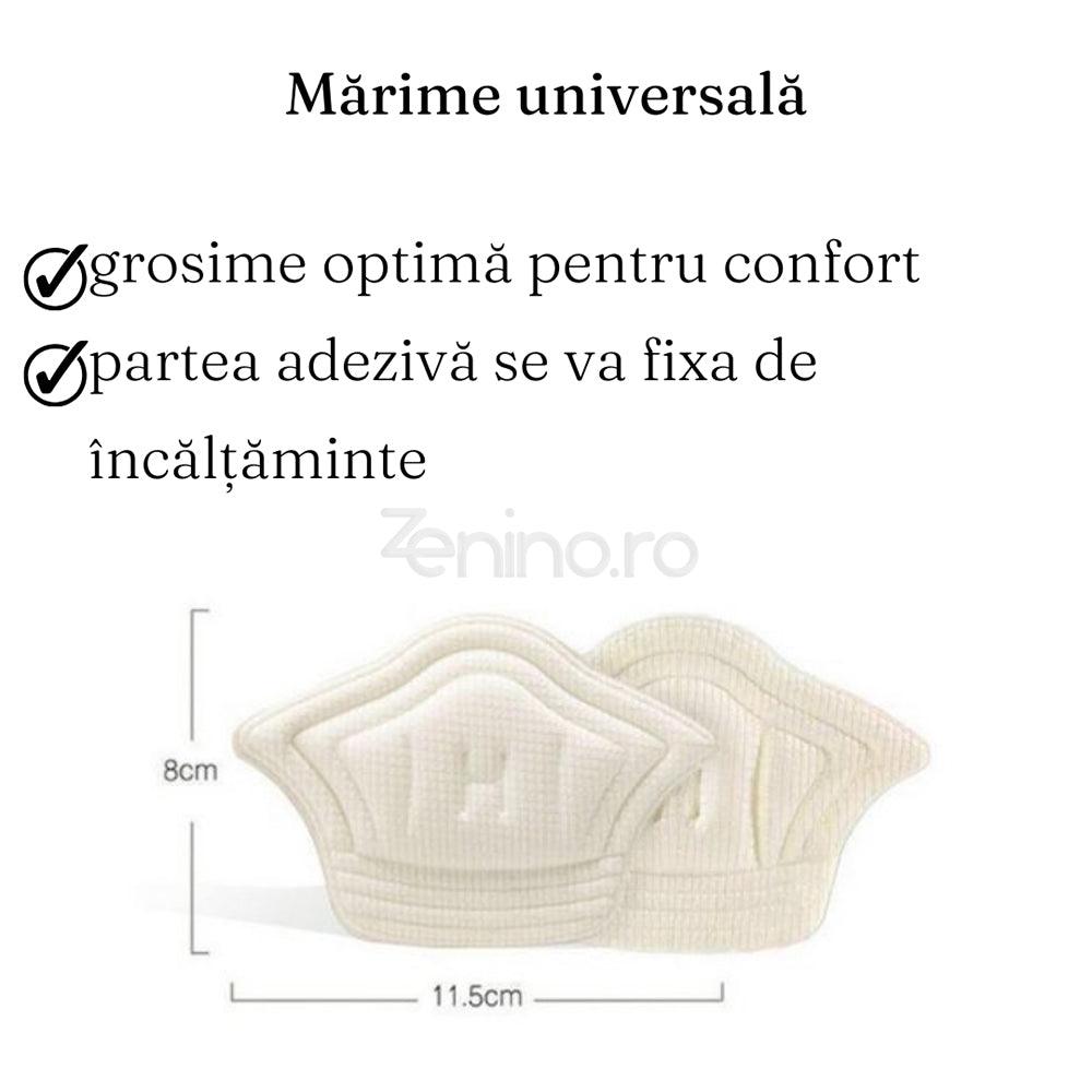 Set 2 Branturi cu Pernite, Suport Interior Incaltaminte, pentru Calcai, Prevenire Bataturi, Marime Universala, Ajustabile, Negru/Crem