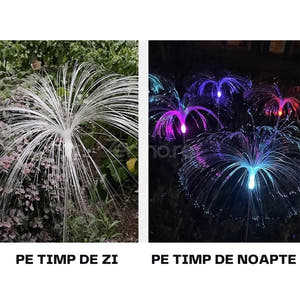Solar Lamp Medusa, 8-hour autonomy, RGB, Resistant, IP65, Ground fixing, 600mAh, Multicolor, 80 cm