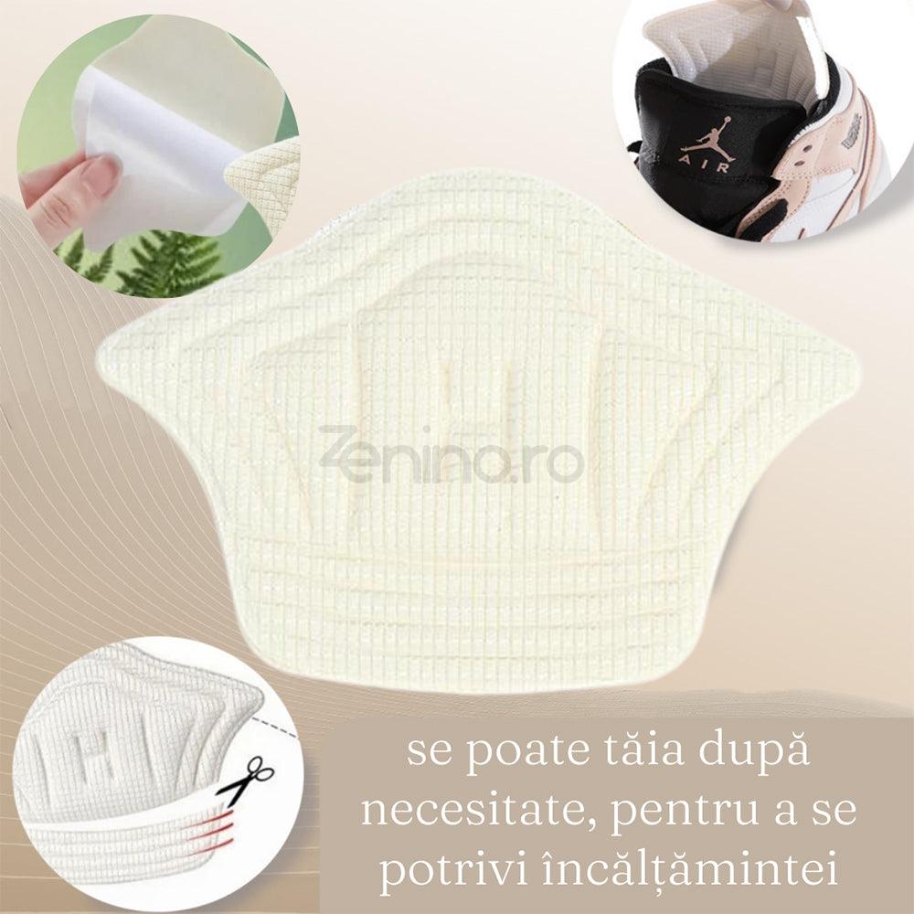 Set 2 Branturi cu Pernite, Suport Interior Incaltaminte, pentru Calcai, Prevenire Bataturi, Marime Universala, Ajustabile, Negru/Crem