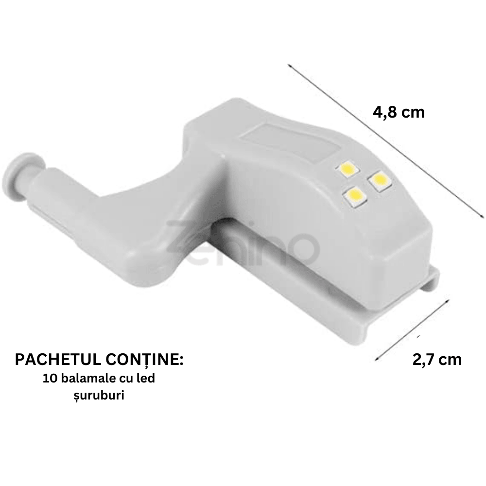 Set Carcasa Balamale cu Led, Luminare Puternica, Montare Usoara, Instalare Rapida, Iluminare Automata, Economisire Energie, Universal