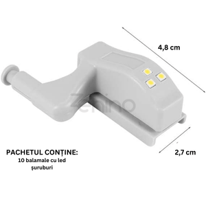 Set Carcasa Balamale cu Led, Luminare Puternica, Montare Usoara, Instalare Rapida, Iluminare Automata, Economisire Energie, Universal