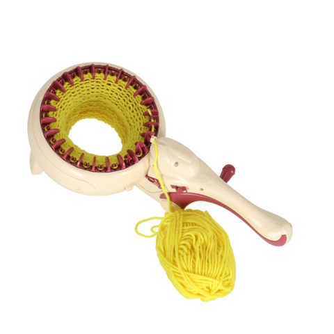 Set Masina de Tricotat Zenino -  5 Papiote, 24 Ace Circulare, pentru Copii, Adulti, 6+ Ani, Manual, Croseta Inclusa, Plastic, Multicolor