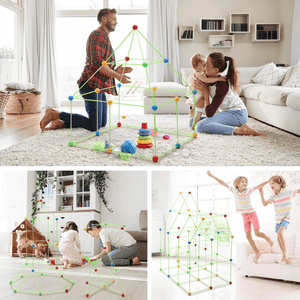 3D Конструктор с 87 части, Палатка, Крепост, за деца, За вътрешна/външна употреба