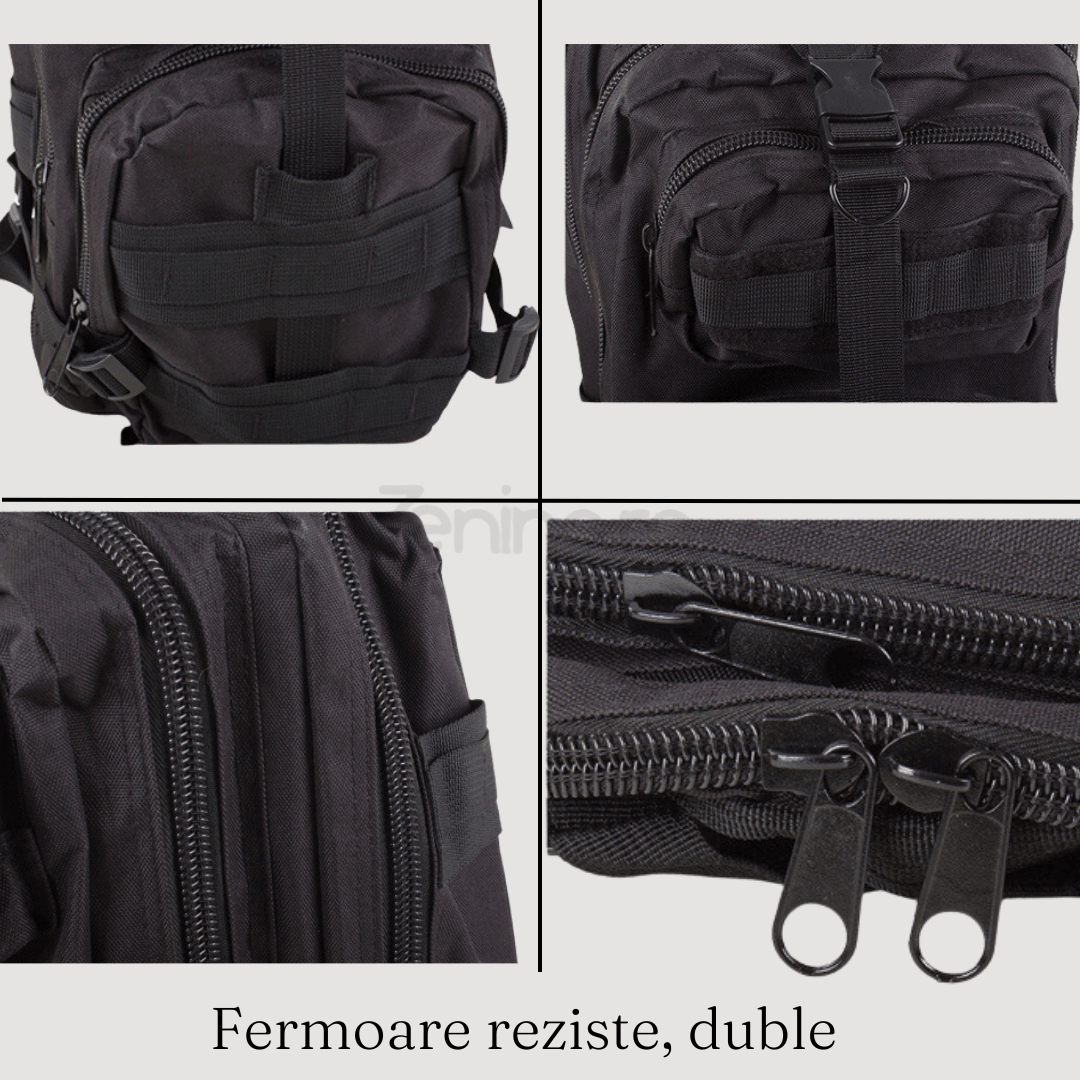 Rucsac Militar Tactic, pentru Drumetii, 30L, 2 Compartimente, Centuri de Prindere, Impermeabil, Material Rezistent,  43x24x25cm