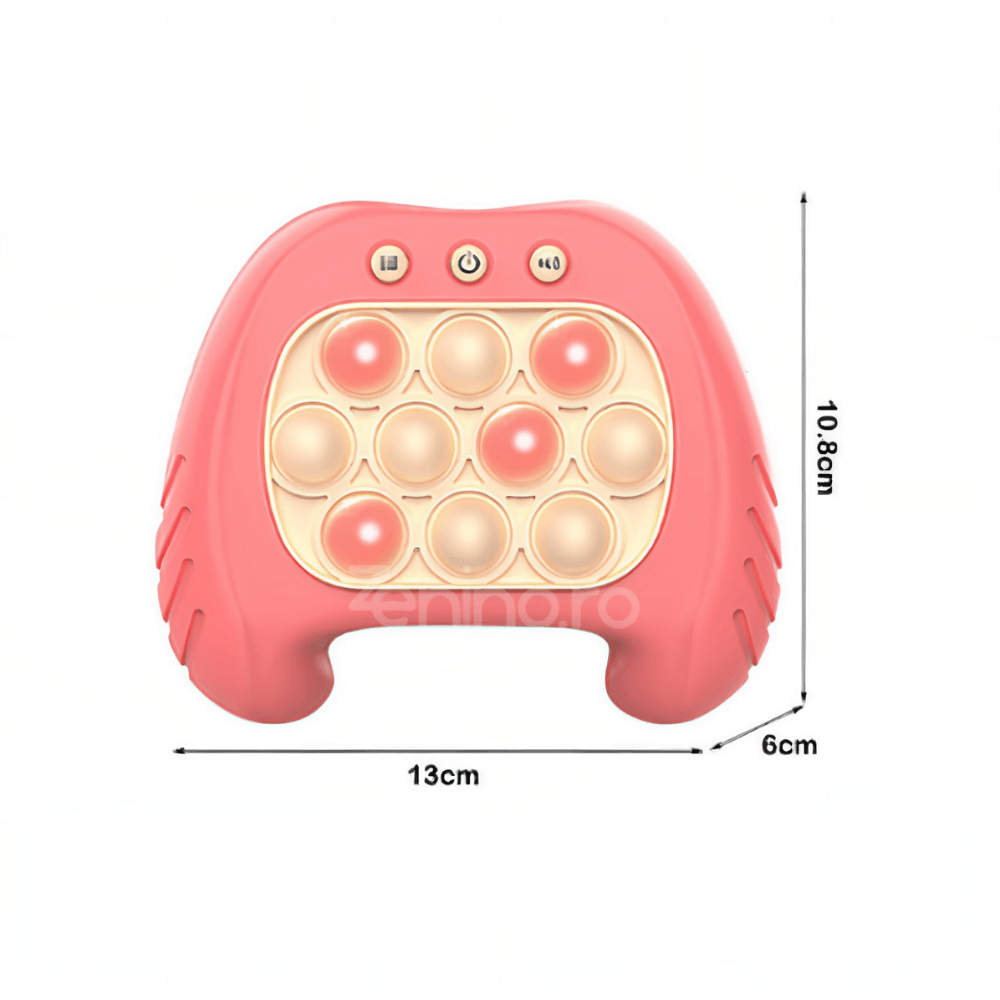 Consola Pop It Interactiva, 4 Moduri de Joc, Antistres, Portabila, Compacta, cu Baterii, ABS Premium, Silicon, pentru Toate Varstele