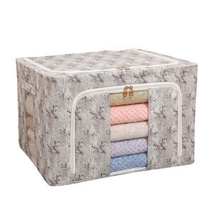 Cutie de Depozitare, Pliabil, Capacitate 66L, Material Textil, cu Fermoar, Modele Diferite