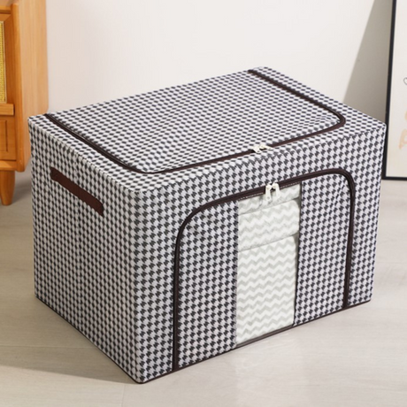Cutie de Depozitare, Model Zebra, Pliabil, Capacitate 24L-100L, Material Textil, cu Fermoar
