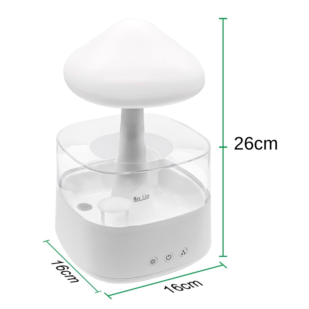 Umidificator 2in1, Lampa de Veghe, Efect de Ploaie, 10W, Incarcare USB