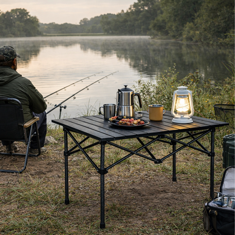 Masa de Camping Pliabila, Model Compact, Sac de Transport, 118x55x50cm