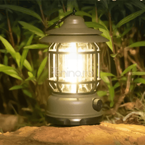 Преносима къмпинг лампа, 5W, тип фенер, 1200mAh, регулируем интензитет, 21 COB LED, USB зареждане, черна, зелена, червена