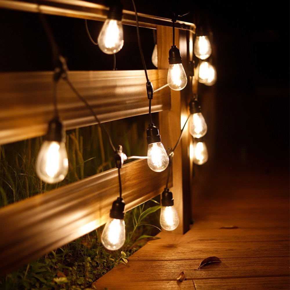 Ghirlanda Becuri, Lungime 10m, 20 LED-uri, Model Bulb, IP44, Interconectabila