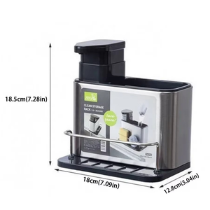 Dispenser Sapun 3in1, Compartiment Ustensile, Suport Burete, pentru Bucatarie